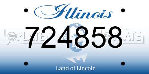 724858 Illinois License Plate