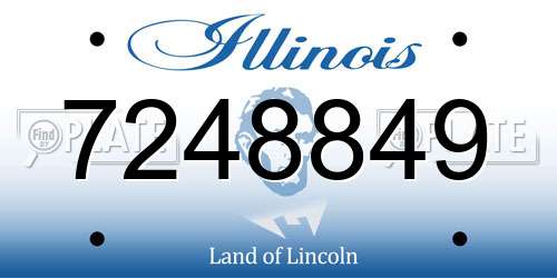 7248849 Illinois License Plate