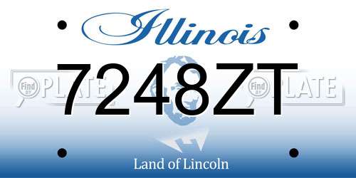 7248ZT Illinois License Plate