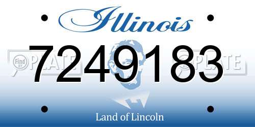 7249183 Illinois License Plate