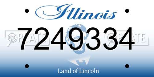 7249334 Illinois License Plate
