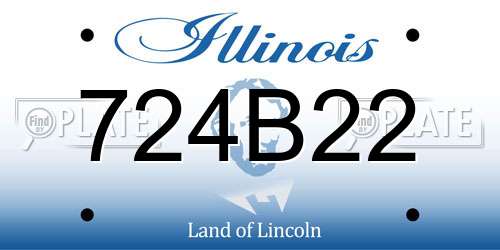 724B22 Illinois License Plate