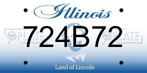 724B72 Illinois License Plate