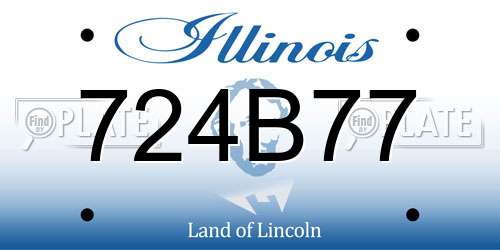 724B77 Illinois License Plate