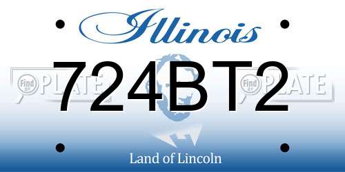 724BT2 Illinois License Plate
