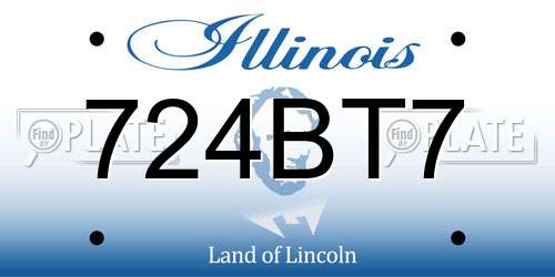 724BT7 Illinois License Plate