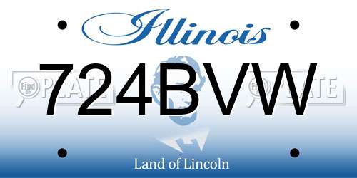 724BVW Illinois License Plate