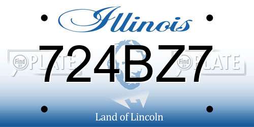 724BZ7 Illinois License Plate
