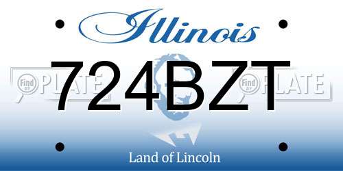 724BZT Illinois License Plate