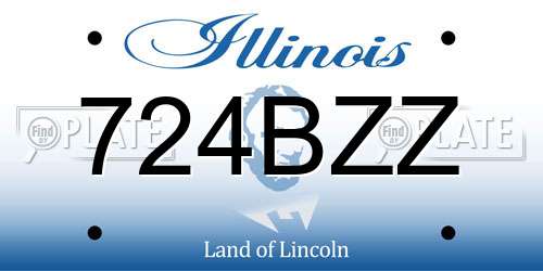 724BZZ Illinois License Plate
