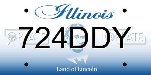 724DDY Illinois License Plate