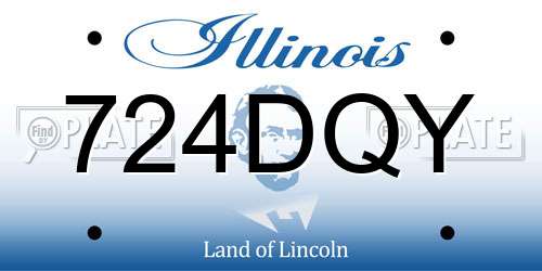 724DQY Illinois License Plate