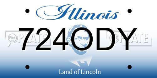 724ODY Illinois License Plate