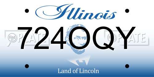 724OQY Illinois License Plate