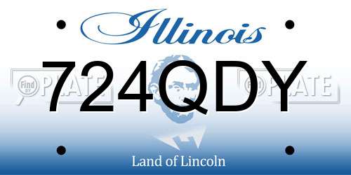 724QDY Illinois License Plate