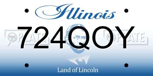724QOY Illinois License Plate