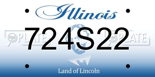 724S22 Illinois License Plate