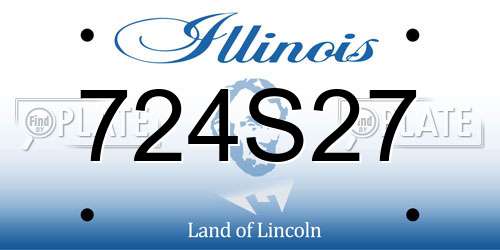 724S27 Illinois License Plate