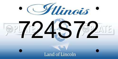 724S72 Illinois License Plate