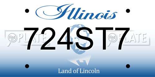 724ST7 Illinois License Plate