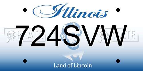 724SVW Illinois License Plate
