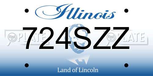 724SZZ Illinois License Plate
