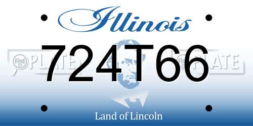 724T66 Illinois License Plate