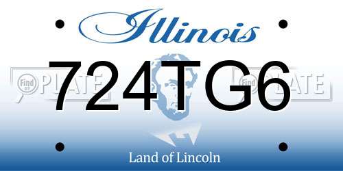 724TG6 Illinois License Plate