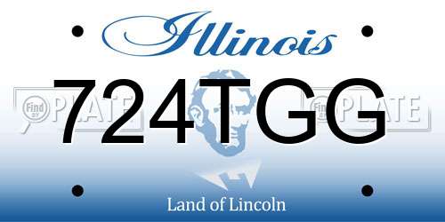 724TGG Illinois License Plate