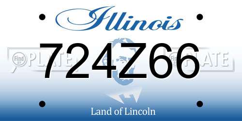 724Z66 Illinois License Plate