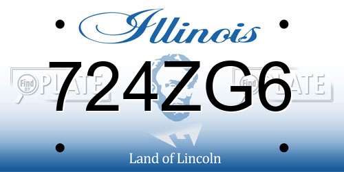 724ZG6 Illinois License Plate