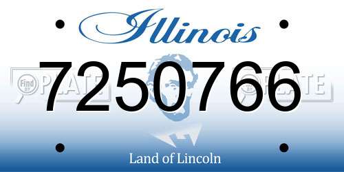 7250766 Illinois License Plate