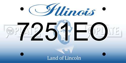 7251EO Illinois License Plate