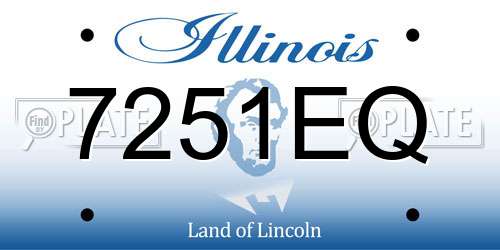 7251EQ Illinois License Plate