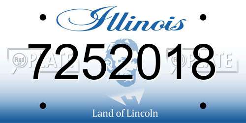 7252018 Illinois License Plate