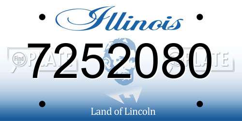 7252080 Illinois License Plate
