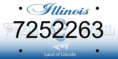 7252263 Illinois License Plate
