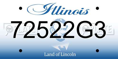 72522G3 Illinois License Plate