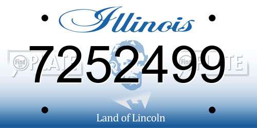 7252499 Illinois License Plate