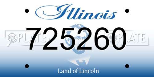 725260 Illinois License Plate