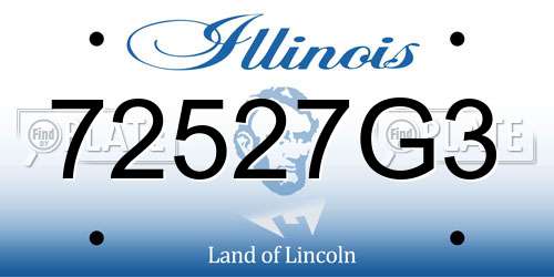 72527G3 Illinois License Plate
