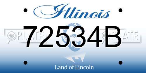 72534B Illinois License Plate