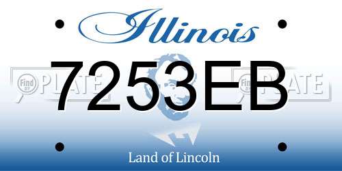 7253EB Illinois License Plate
