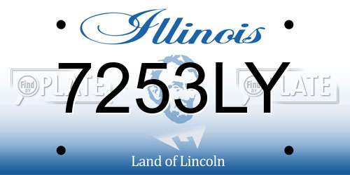 7253LY Illinois License Plate