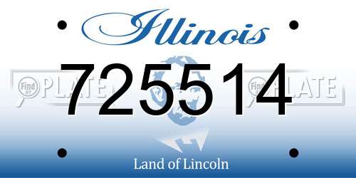 725514 Illinois License Plate