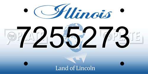7255273 Illinois License Plate