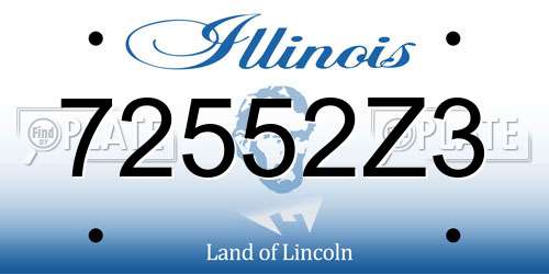 72552Z3 Illinois License Plate