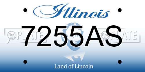 7255AS Illinois License Plate