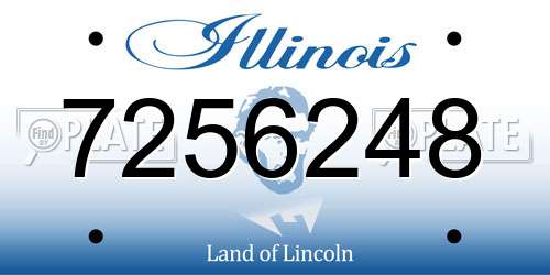 7256248 Illinois License Plate