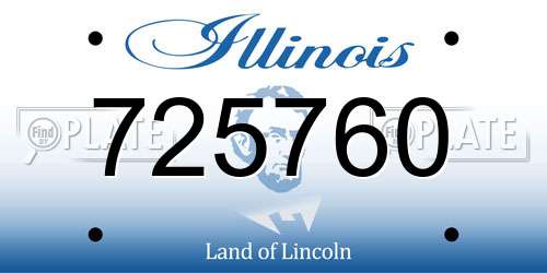725760 Illinois License Plate